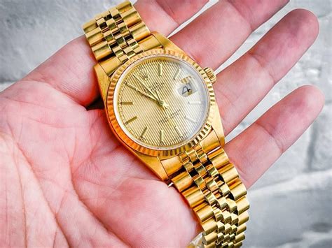 rolex datejust solid gold|rolex datejust full gold.